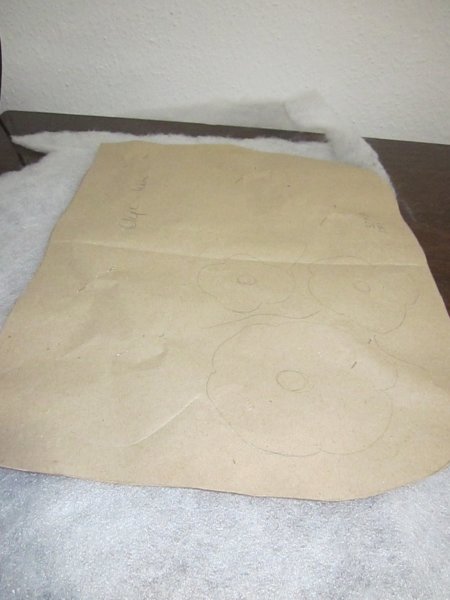 Szabásminta a töltővliesen